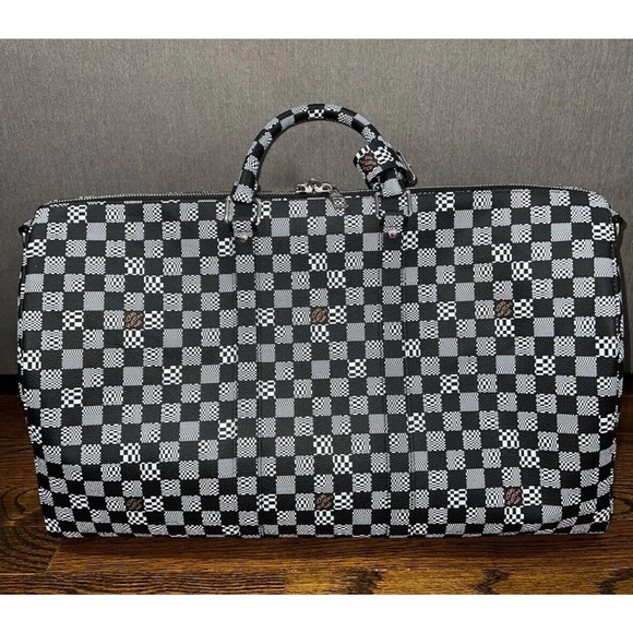 Louis Vuitton Keepall Bandouliere 50 Distorted Damier Duffle Weekend Travel Bag - Picture 6 of 11